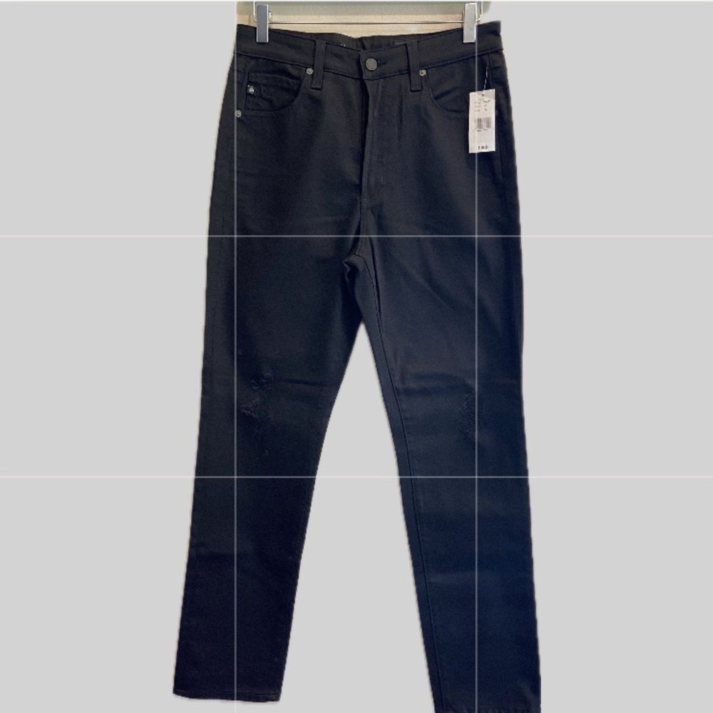 AG Adriano Goldschmied NWT Alexxis Slim High Rise Black Jeans 30R